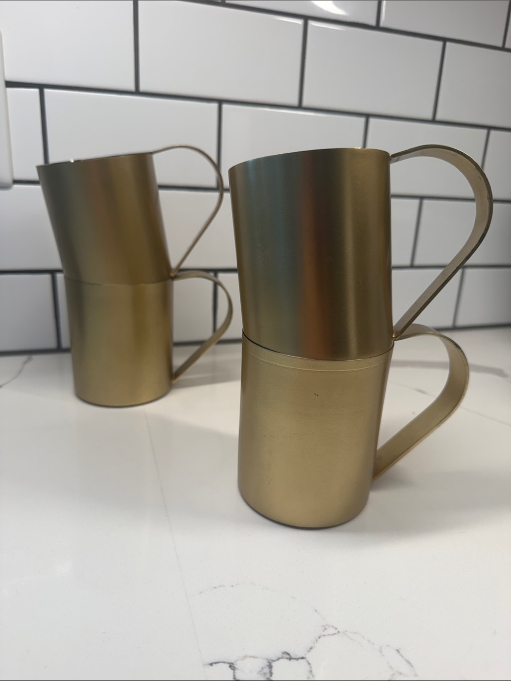 Crofton Stainless steel copper- plated 16 oz Moscow Mule Drinking cups set of 4